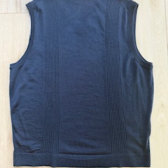 Men's Murano Navy Blue Sweater Vest Italian Yarn Size XL - Picture 2 of 2